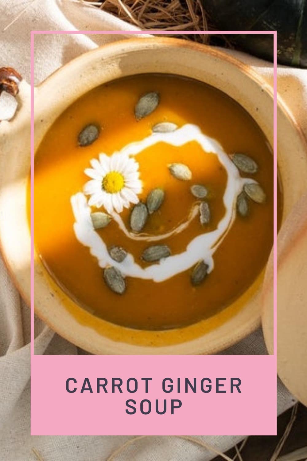 Carrot Ginger Soup ginger has been shown to help with nausea.