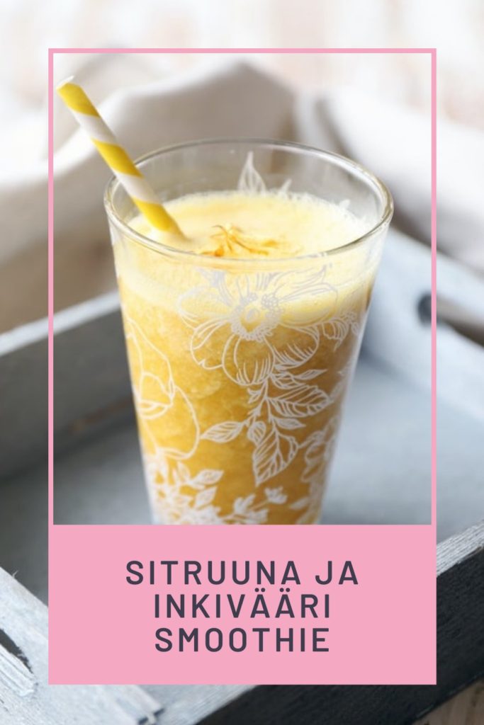 Sitruuna ja inkivääri smoothie - Kokeile tätä reseptiä aamupahoinvointiin!