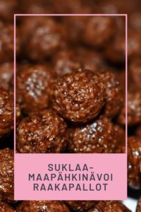 Read more about the article Suklaa-määpähkinävoi raakapallot