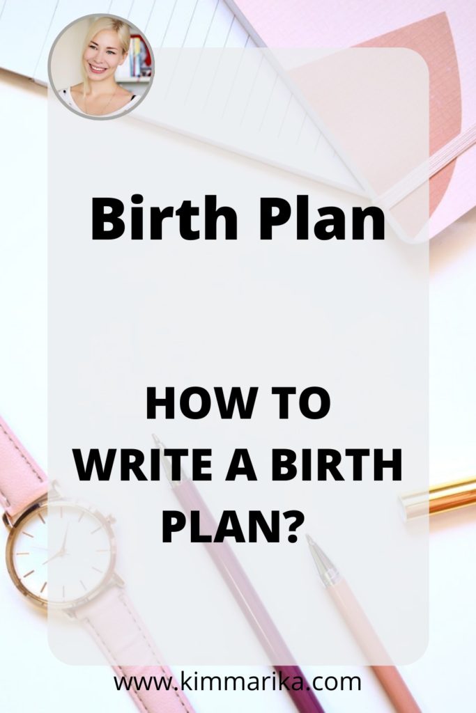 how to write a birth plan