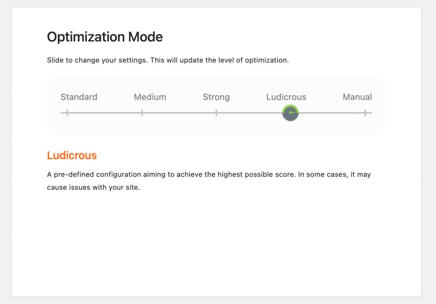 optimization modes for nitropack